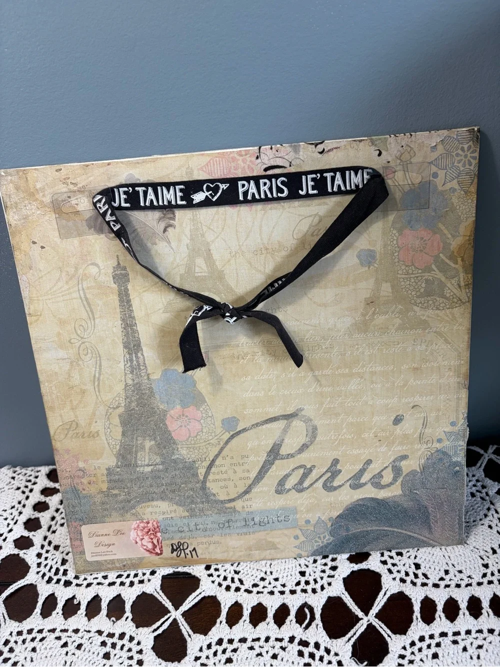Floral & Black Chandelier Canvas Wall Art Victorian French Provincial ShabbyChic